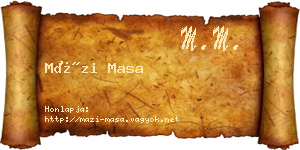Mázi Masa névjegykártya